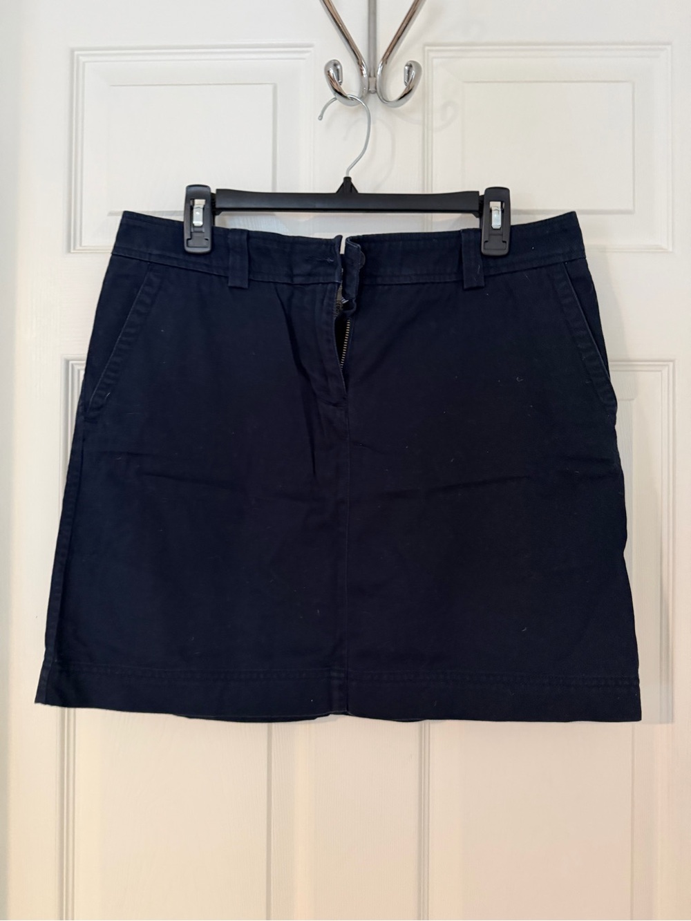 L.L. Bean Navy Cotton Mini Skirt